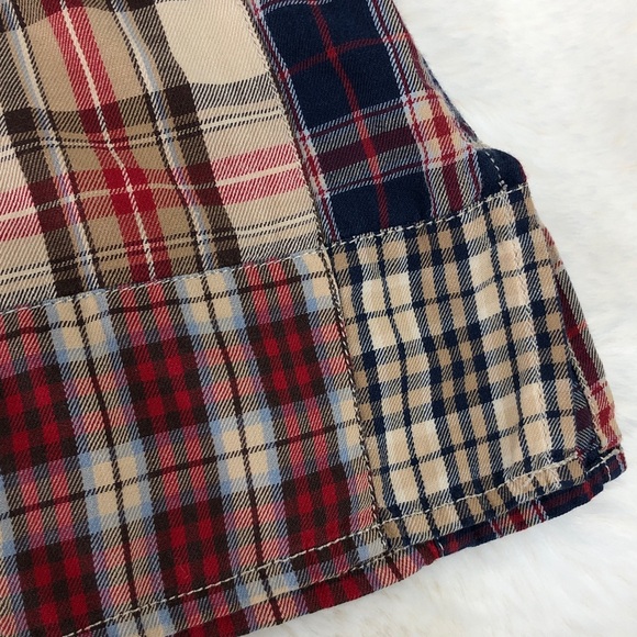 Vintage Liz Claiborne Patchwork Plaid Button Down Long Sleeve Shirt Blouse - Picture 3 of 8